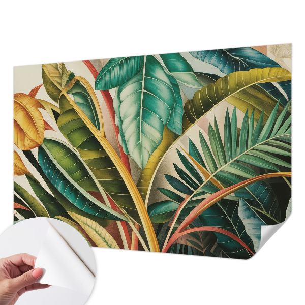 Papel de parede 3D Folhas exóticas