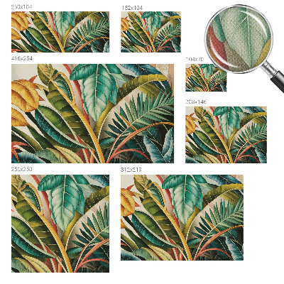 Papel de parede 3D Folhas exóticas