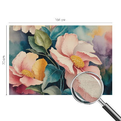 Papel de parede infantil com padrão floral elegante