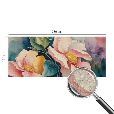 Papel de parede infantil com padrão floral elegante