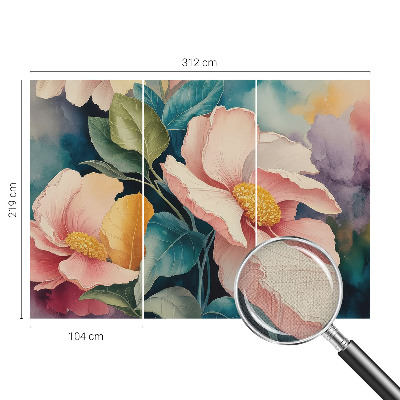 Papel de parede infantil com padrão floral elegante