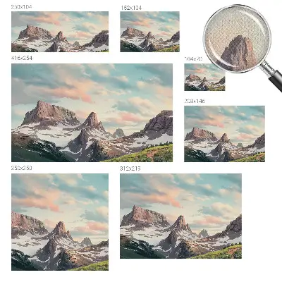 Papel de parede para criança com panorama de montanha