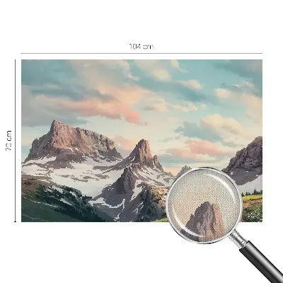 Papel de parede para criança com panorama de montanha