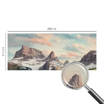 Papel de parede para criança com panorama de montanha