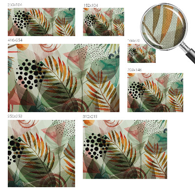 Papel de parede autocolante para sala Folhas abstratas