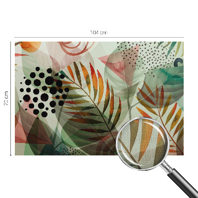 Papel de parede autocolante para sala Folhas abstratas