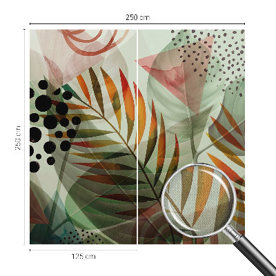 Papel de parede autocolante para sala Folhas abstratas