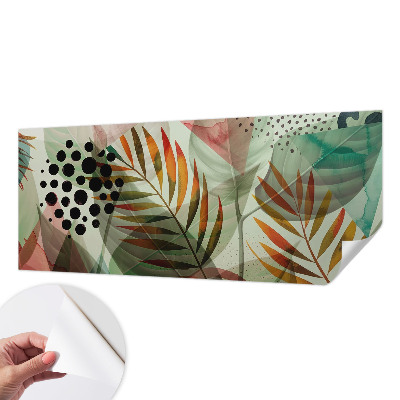 Papel de parede autocolante para sala Folhas abstratas