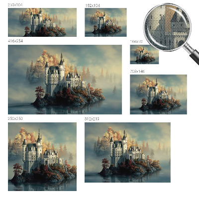 Papel de parede autocolante para sala Castelo de conto de fadas