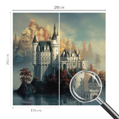 Papel de parede autocolante para sala Castelo de conto de fadas