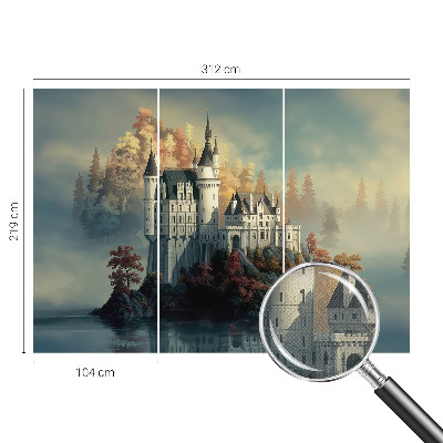 Papel de parede autocolante para sala Castelo de conto de fadas