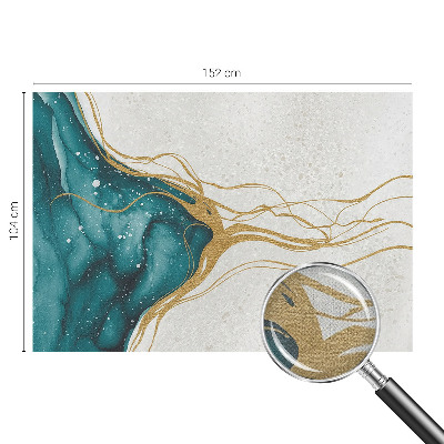 Papel de parede autocolante para quarto Linhas turquesa