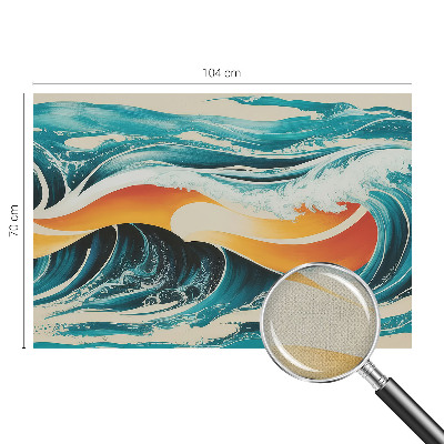 Papel de parede autocolante com padrão de ondas abstratas