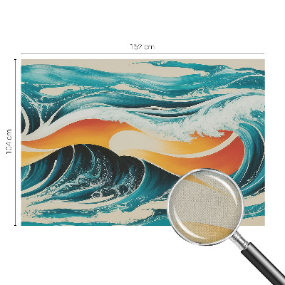 Papel de parede autocolante com padrão de ondas abstratas