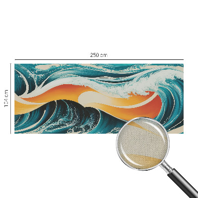 Papel de parede autocolante com padrão de ondas abstratas