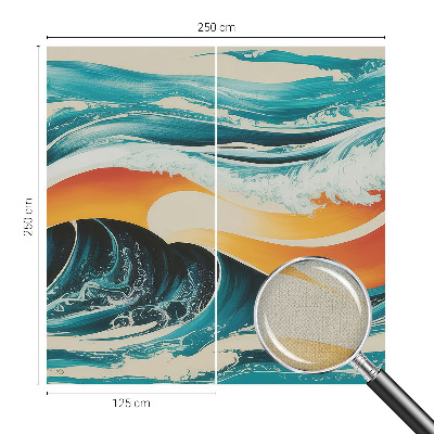 Papel de parede autocolante com padrão de ondas abstratas