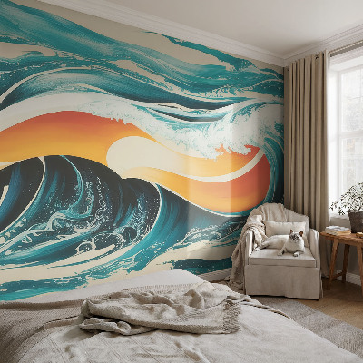 Papel de parede autocolante Ondas abstratas