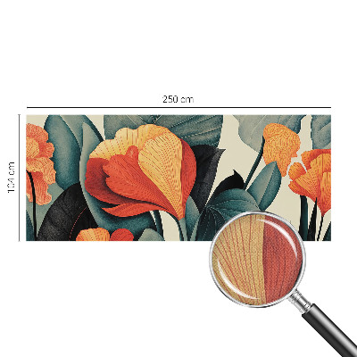 Papel de parede para criança Flores coloridas