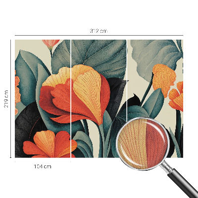 Papel de parede para criança Flores coloridas