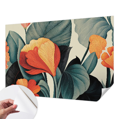 Papel de parede para criança Flores coloridas