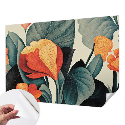 Papel de parede para criança Flores coloridas