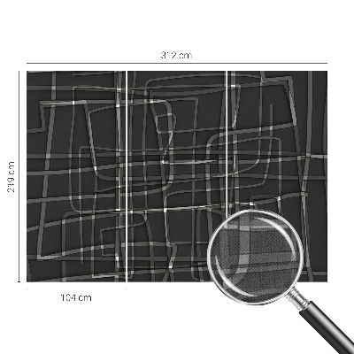 Papel de parede autocolante para quarto Linhas abstratas