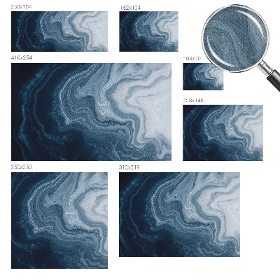 Autocolante de parede fotográfico com padrão de ondas azuis