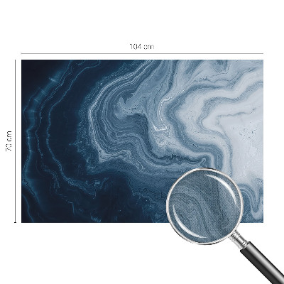 Autocolante de parede fotográfico com padrão de ondas azuis