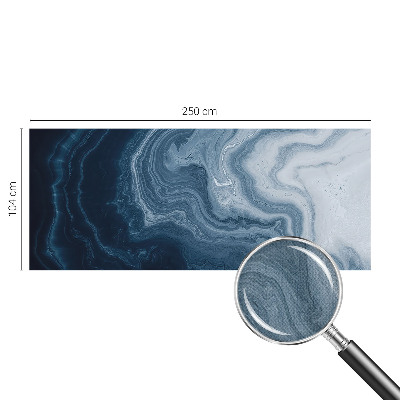 Autocolante de parede fotográfico com padrão de ondas azuis