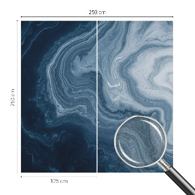 Autocolante de parede fotográfico com padrão de ondas azuis