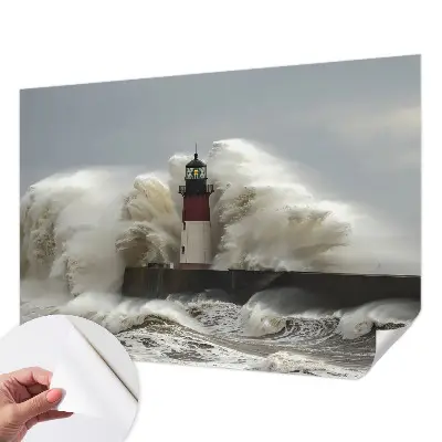 Papel de parede para criança com estampa de ondas do mar