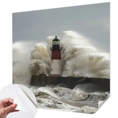 Papel de parede para criança com estampa de ondas do mar