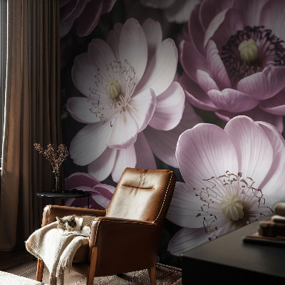 Papel de parede autocolante para sala Elegância floral