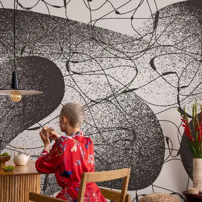 Papel de parede para criança com padrão abstrato