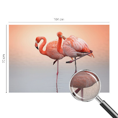Papel de parede infantil flamingos delicados
