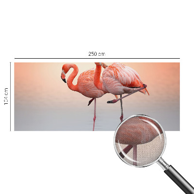 Papel de parede infantil flamingos delicados