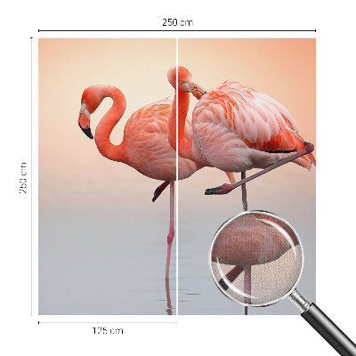 Papel de parede infantil flamingos delicados