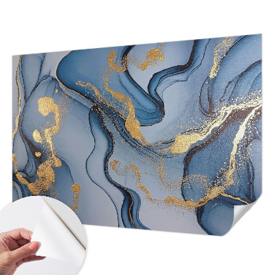 Papel de parede autocolante para sala Ondas azuis