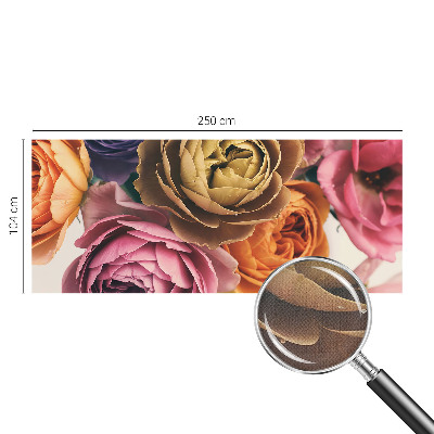 Papel de parede autocolante para quarto Rosas coloridas