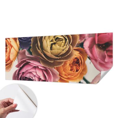 Papel de parede autocolante para quarto Rosas coloridas