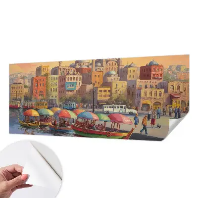 Papel de parede para criança com estampa de costa urbana