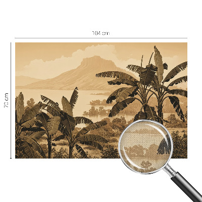 Papel de parede autocolante para quarto Panorama tropical