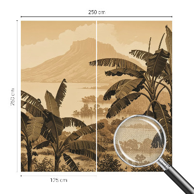 Papel de parede autocolante para quarto Panorama tropical