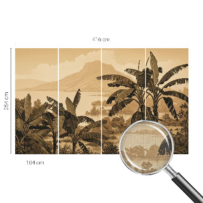 Papel de parede autocolante para quarto Panorama tropical
