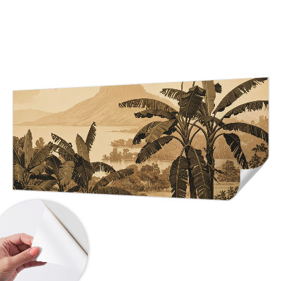 Papel de parede autocolante para quarto Panorama tropical