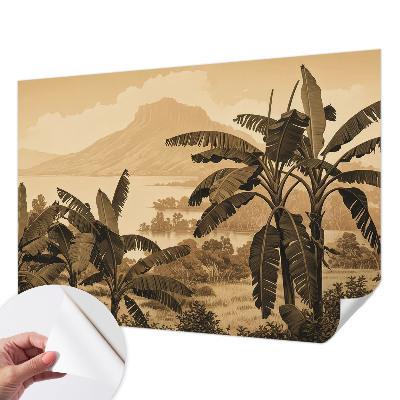 Papel de parede autocolante para quarto Panorama tropical