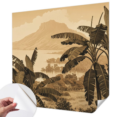 Papel de parede autocolante para quarto Panorama tropical