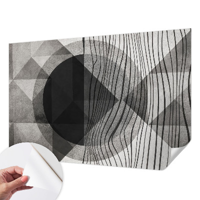 Autocolante de parede fotográfico com estampado de formas abstratas