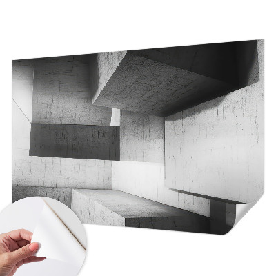 Papel de parede autocolante para sala com estampado de esculturas geométricas