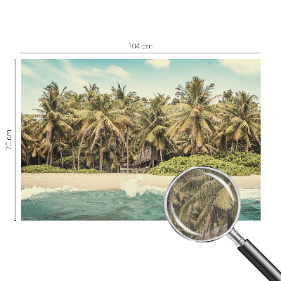Papel de parede autocolante para sala com estampado de praia tropical